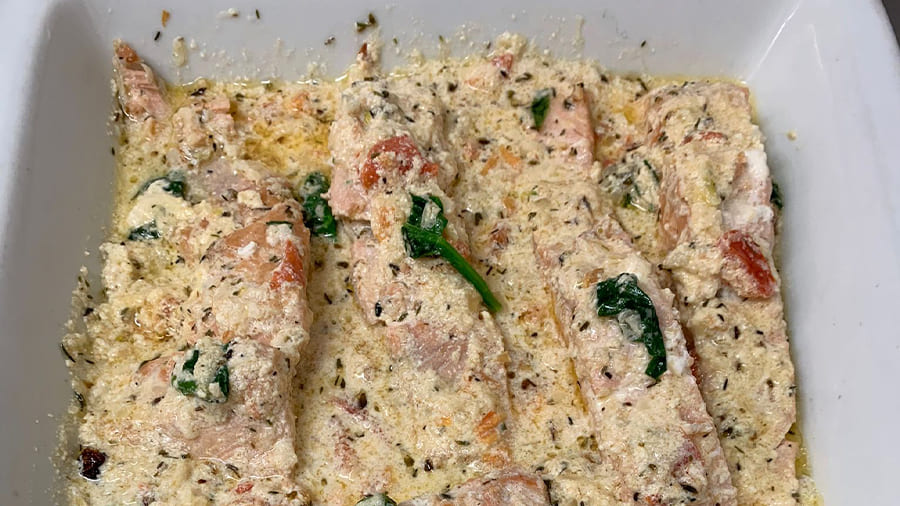 Cocinados Yessica salmón a la toscana